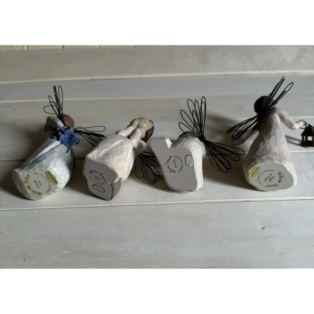 Willow Tree Collection Angel Figurines Set of 4 Praying Guardian Lantern - Picture 2 of 11